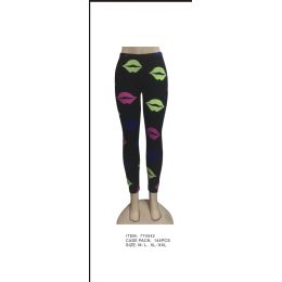 36 Pieces Womens Fashion Legging Assorted Styles, And Size Polyester Lycra Blend - Womens Leggings