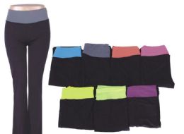 36 Wholesale Womans Assorted Color Yoga Pants Assorted All Sizes