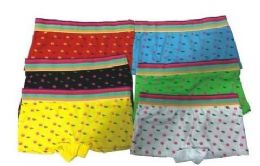 60 Wholesale Womens Underwear Dotted Print Boy Shorts