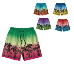 36 Pieces of MEN BEACH SWIMMING SHORTS Tropical Trees Design