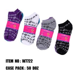 120 Wholesale Womens Cotton Blend Ankle Socks