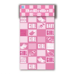 96 Pieces Table Cover Girl 52"x72" - Baby Shower