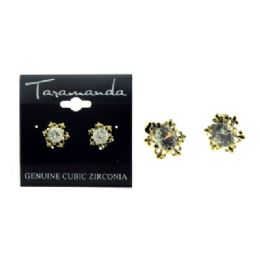 60 Wholesale Gold Tone Cubic Zirconia Dangle Earrings