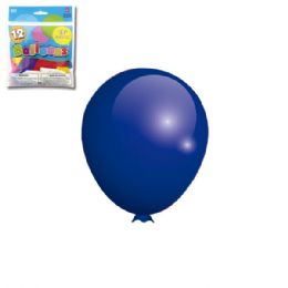 96 Wholesale Twelve Inch Twelve Count Royal Blue Latax Balloon