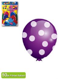 36 Wholesale Polka Dot Balloon Purple