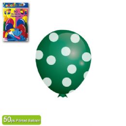 36 Wholesale Polka Dot Balloon Green