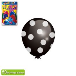 36 Wholesale Polka Dot Balloon Black
