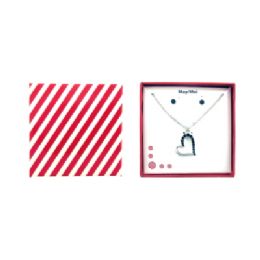 60 Pieces Birth Stone Necklace And Earring Gift Box May - Necklace Sets