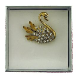 36 Pieces Swan Pin With Gift Box - Hat Pins & Jacket Pins
