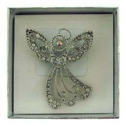36 Wholesale Angel Holding A Heart Pin With Gift Box