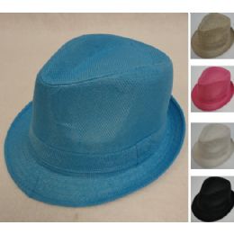 24 Wholesale Kids Fedora Hat [tweed]
