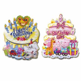 96 Pieces 3d Birthday Cutout - Party Banners