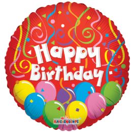 125 Pieces One Sided Happy Birthday Helium Balloon - Balloons & Balloon Holder