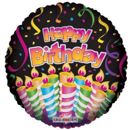 125 Wholesale One Sided Happy Birthday Candle Helium Balloon