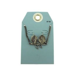 36 Bulk Antique Style Silver Tone Leaf And Branch Necklace And Earring Set