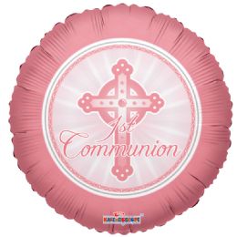 125 Wholesale 2-Side "communion" Pink Balloon