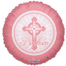 125 Wholesale 2-Side "baptism" Pink Balloon