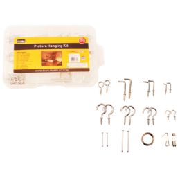72 of 92 Piece Picture Hanging Kit With Tool Box