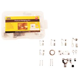 72 Wholesale 123pc Picture Hanging Kit With Tool Box