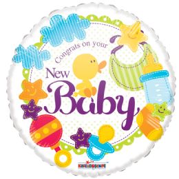 125 Wholesale 2-Side "new Baby" Balloon