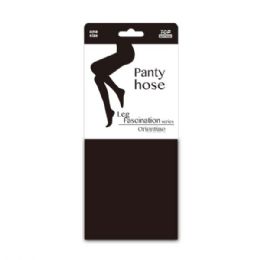 48 Wholesale Womens Panty Hose/black 100-165lb