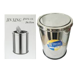 24 Pieces Stainless Steel Trash Can - Waste Basket