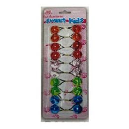96 Units of Hair Bead Mix Color - PonyTail Holders