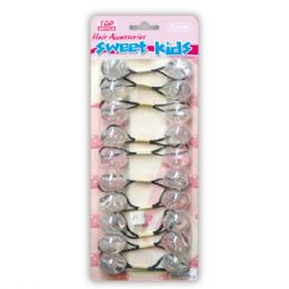 96 Units of Hair Bead Clear - PonyTail Holders