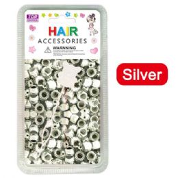 144 Wholesale Hair Beads Silver