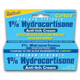 72 Wholesale Budpak 1% Hydrocartisone 0.5oz