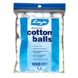 96 Wholesale Spectra 100 Count Cotton Ball