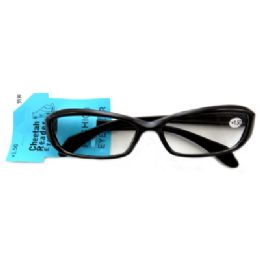 48 Wholesale Acrylic Reading Glasses With Small, Rounded, Rectangle Shaped Lenses (strength +1.50)