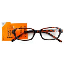 48 Wholesale Acrylic Reading Glasses With Rounded Rectangle Shaped Lenses (strength +2.00)
