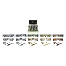72 Wholesale Animal Print Shiny SeE-Through Reading Glasses