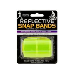 72 Wholesale Reflective Snap Bands Set