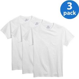 24 Pieces Fruit Of The Loom Boy's 3pk White Cre T-Shir - Slightly Imperfect - Boys T Shirts