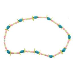 36 Bulk Colorful Wooden Bead Necklace
