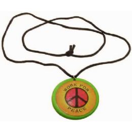 36 Pieces Necklace With Acrylic Pendant, Pendant Work For Peace - Necklace Sets