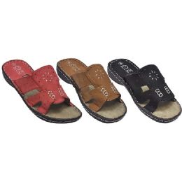 24 Wholesale Ladies Assorted Stitched Sandals