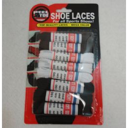 72 Wholesale 8 Pack 39" Flat Shoe Laces
