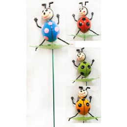 48 Bulk Wholesale Garden Stake Decoration 3d Ladybug