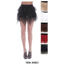 12 Wholesale Wholesale Handkerchief Bottom Lace Mini Skirts