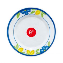 96 Wholesale 9"melamine Plate With Flowers