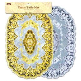 96 Wholesale Plastic Table Mat Oval