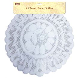 144 Wholesale Lace Doilies Two Pieces
