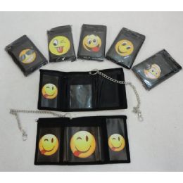72 Wholesale Trifold Wallet With Chain [emoji]