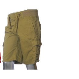 12 Wholesale Men's Fashion Cargo Shorts In Khaki Only