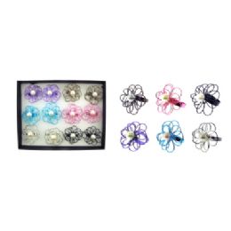 60 Wholesale Metal Flower Ring Diplay