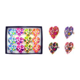 36 Wholesale Plastic Heart Shaped Ring Display