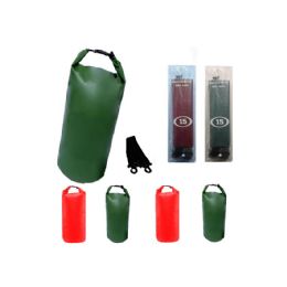 12 Units of Camping 002 Waterproof Bag 20 Liter Green - Camping Gear